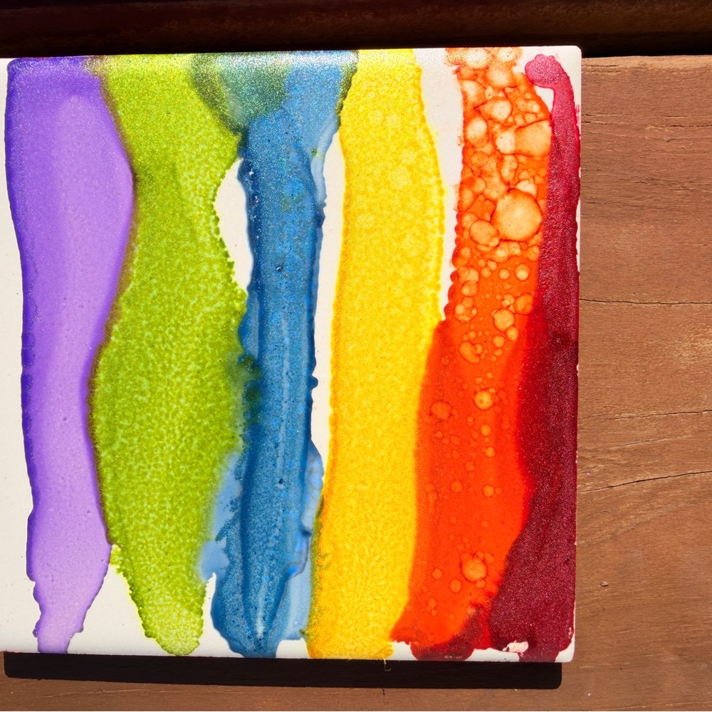 Colorful Abstract Coasters Set - Picture 4 of 9